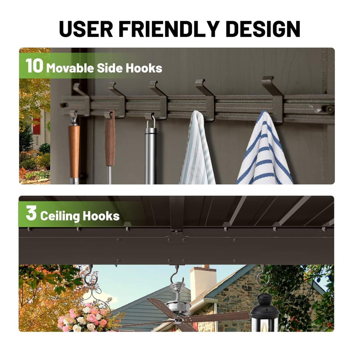 [09X10FT] Alora Premium Outdoor Hardtop Grill Gazebo With Shelves (SAK90431)