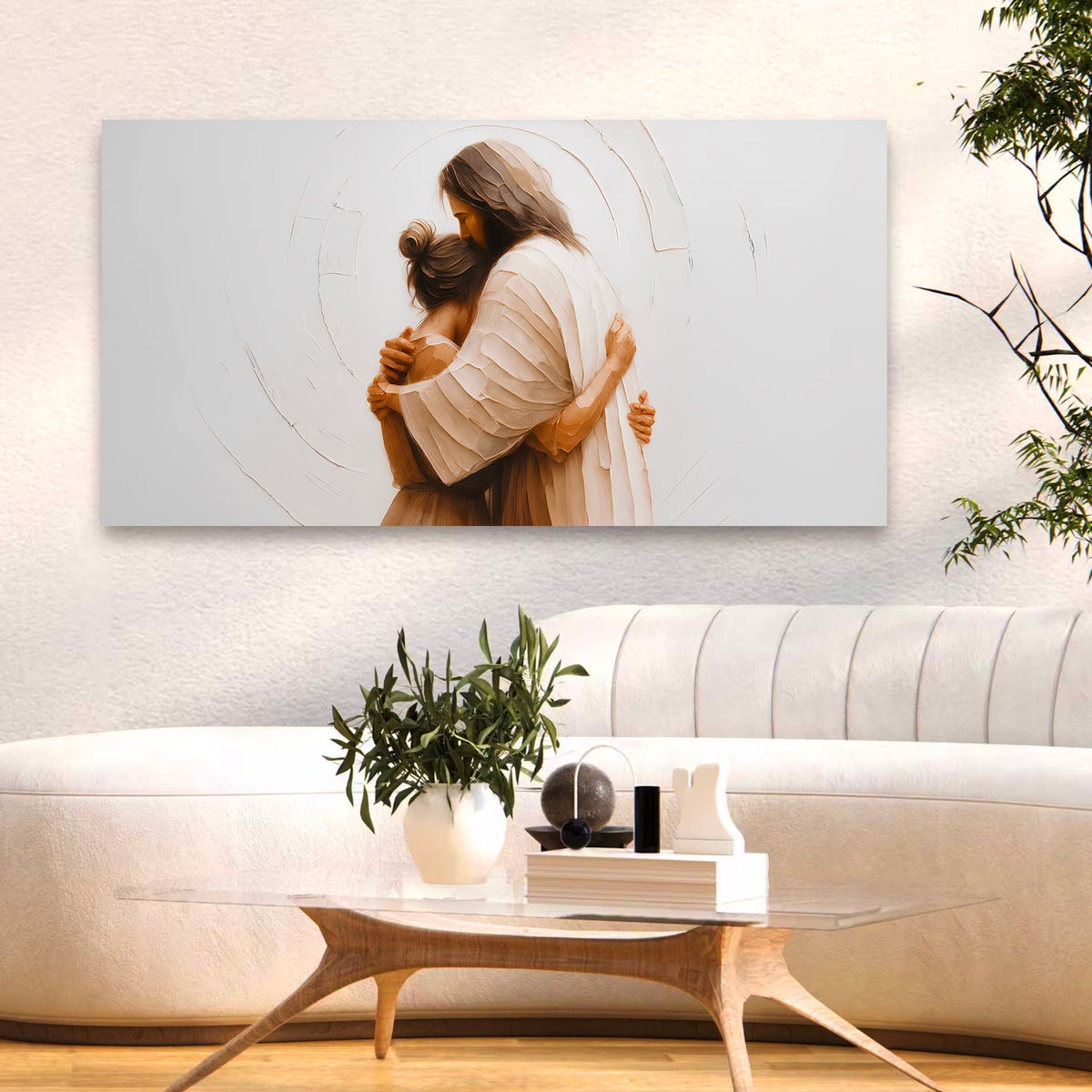 Divine Embrace of Grace Faith Wall Art II