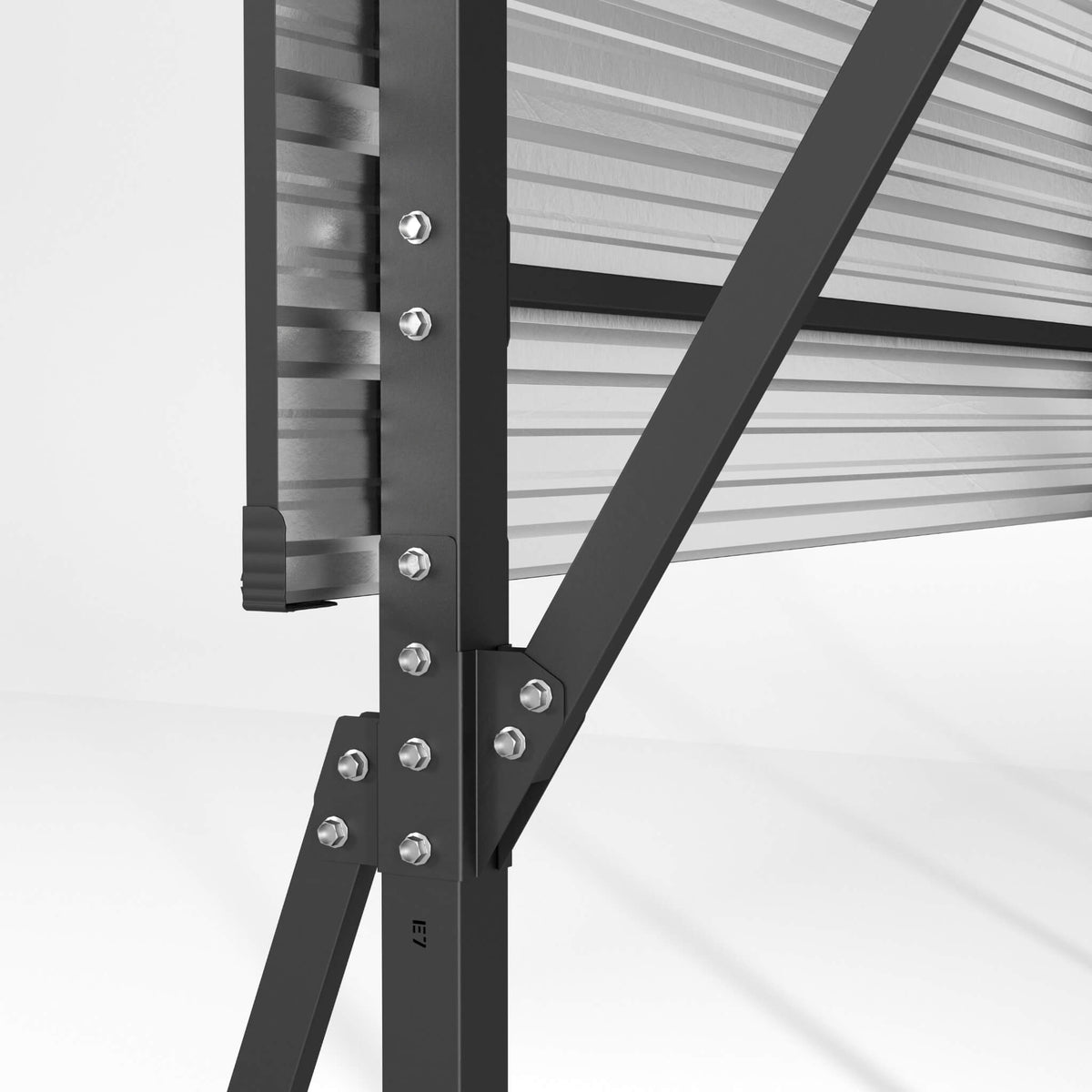 [20X20FT] Alora Extra Large Heavy-Duty Outdoor Metal Carport With Galvanized Steel Roof For Cars, Boats And Trucks (SAK75633)