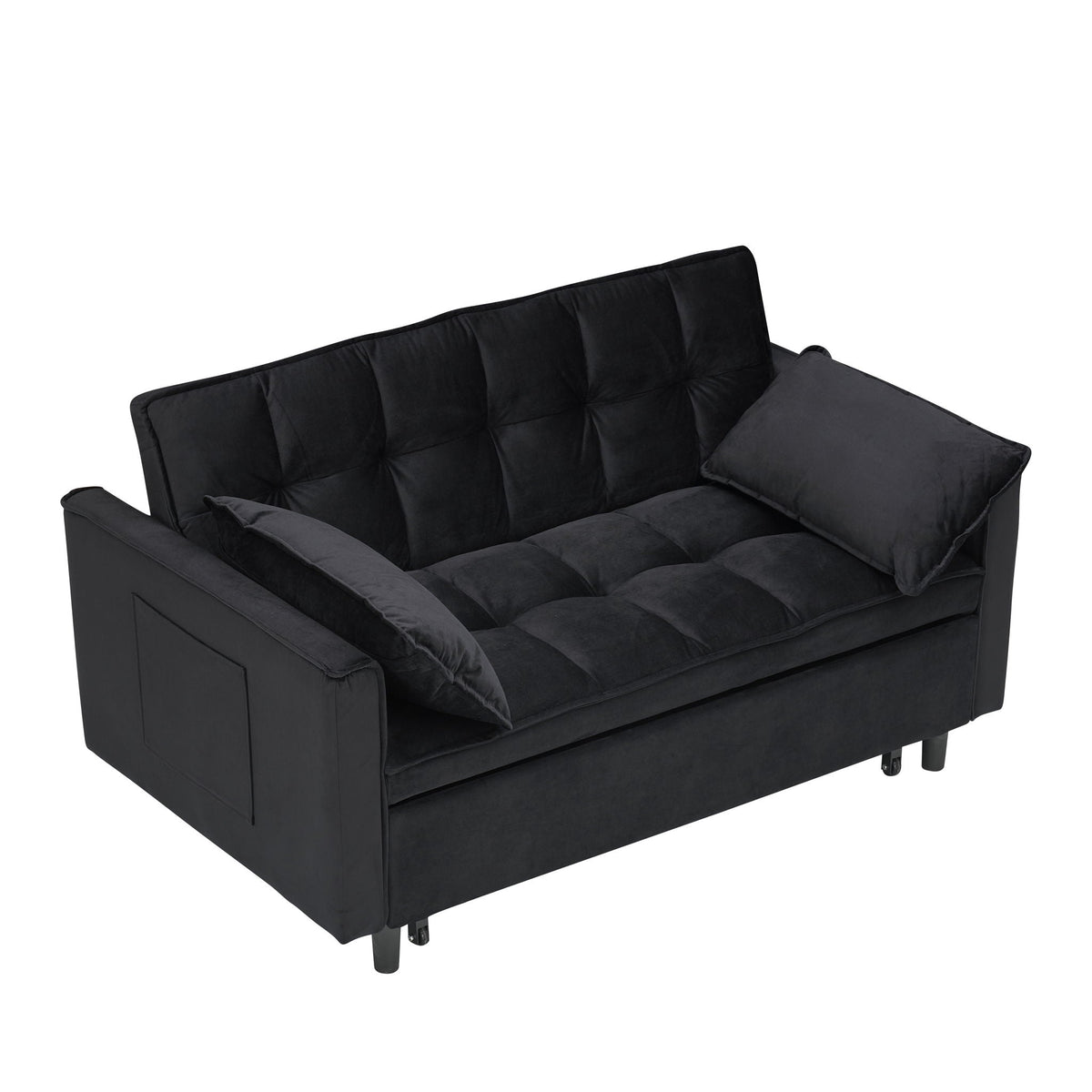 Sofa Bed With Pockets, 3 In 1 Convertible For Living Room