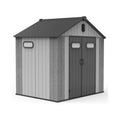 [06X08FT] Alora Heavy-Duty Outdoor All-Weather Resin Storage Shed With Lockable Doors, Windows, And Vents (SAK39874)