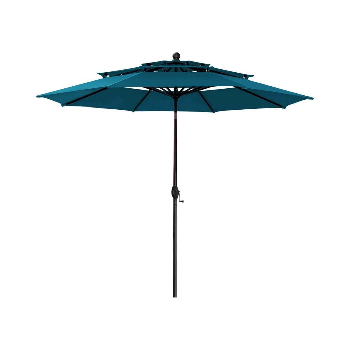 Alora Premium 6-Piece Bar Patio Furniture Set With Umbrella, Swivel Chairs, And Cushions (SAK90375)