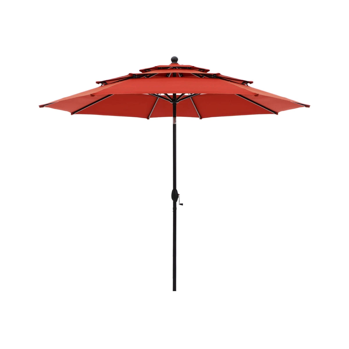 Alora Premium 6-Piece Bar Patio Furniture Set With Umbrella, Swivel Chairs, And Cushions (SAK90375)